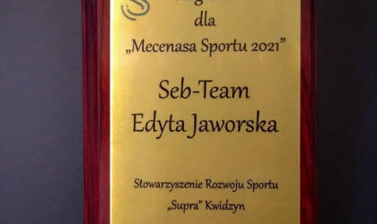 Firma Seb-Team Edyta Jaworska otrzymała nagrodę dla MECENASA SPORTU